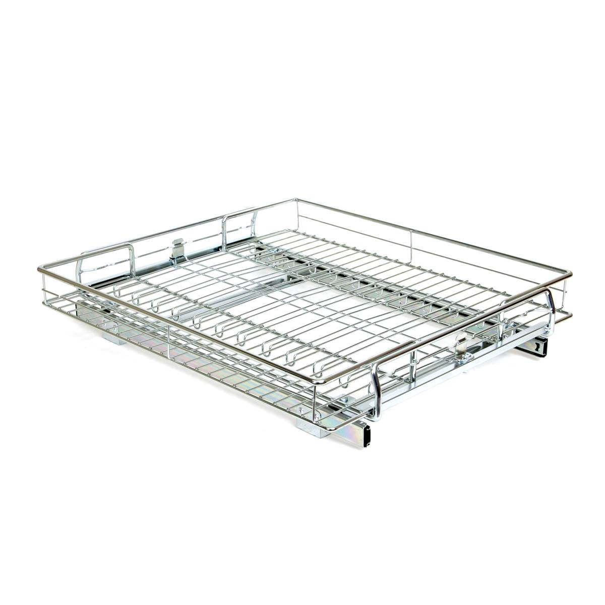 Origami Steel Sliding Pullout Drawer & Cabinet Organizer, Adjustable 13"-21" Width, 2 Pack