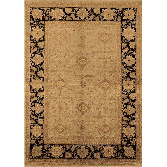 Ahgly Company Indoor Rectangle Oriental Brown Industrial Area Rugs, 5' x 7'