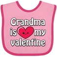 thumbnail image 3 of Inktastic Grandma is My Valentine Boys or Girls Baby Bib, 3 of 4