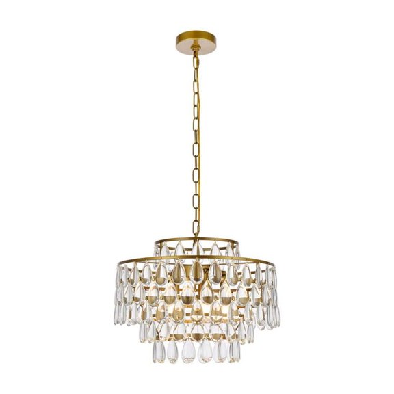 Mila 18 inch pendant in brass