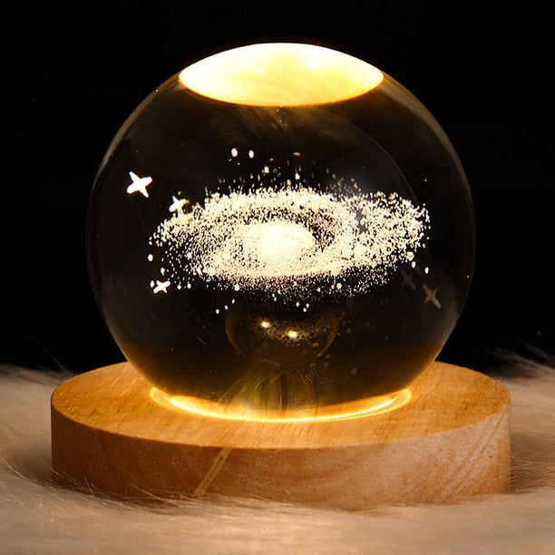 Lámpara de Cristal Luz de Noche Galaxia Planetaria YONGSHENG