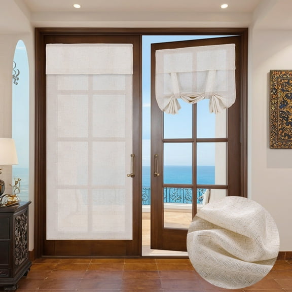 Blackout French Door Curtain,Privacy Thermal Insulated Door Window Curtain for Glass Door/Front Door/Sliding Door/Patio Door 1 Panel