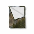 thumbnail image 2 of Yosemite Soft Flannel Fleece Blanket, Yosemite Falls Evergreen Forest Fall Season Scenery Yosemite National Park Print, Cozy Plush for Indoor and Outdoor Use, 70" x 90", Green Grey, by Ambesonne, 2 of 6
