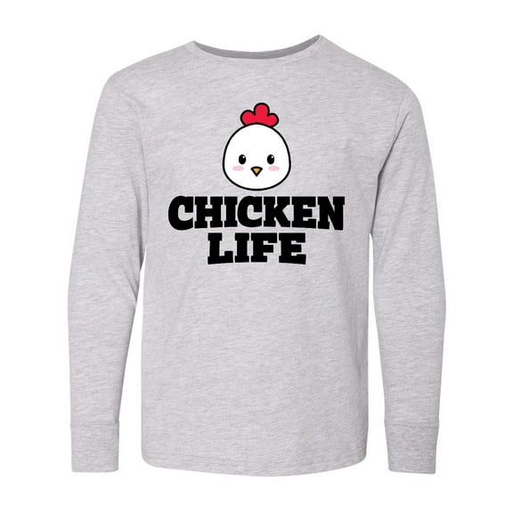 Inktastic Chicken Life Long Sleeve Youth T-Shirt