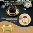 thumbnail image 4 of 6 pcs Gold Drink Coaster with Holder Non-Slip Metal Cup Mat Flat Round Drink Coasters for Wedding Drinks Coffee Table Glass Mug Hotel Bar Teacup Party Supplies, 4 of 7