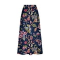 thumbnail image 4 of Viikei Sheer Skirt with Pockets,Women's Printed Elastic Waistband Pleated Pocket Skirt With Mid Calf Skirt Navy XXXL, 4 of 5