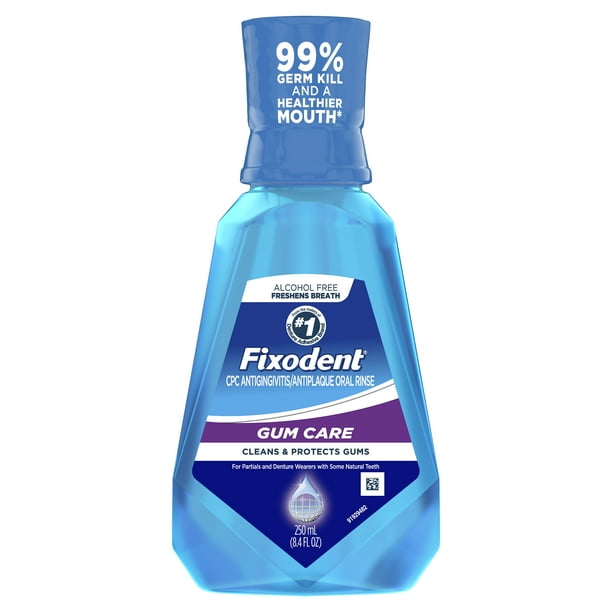 Fixodent Gum Care Oral Rinse, Cleans and Protects Gums of Denture