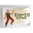 thumbnail image 1 of Retirement Party Pillow Sham Gray-Haired Old Man with Beard Dancing Happily Cartoon Style Party Time, Decorative Standard Queen Size Printed Pillowcase, 30 X 20 Inches, Multicolor, by Ambesonne, 1 of 2