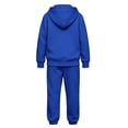 thumbnail image 7 of Girls 2 Piece Outfits Sweatsuit Causal Zip Up Hoodie Sweatshirt Joggers Kids Clothes Fall Winter Y2k Tracksuit Outfits Royal Blue 7-8 Years, 7 of 7