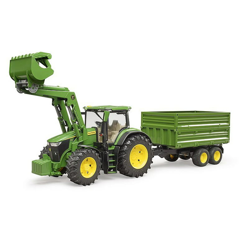 1/16 John Deere 7R 350 Tractor with Front Loader and Trailer by Bruder 09828