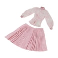 thumbnail image 3 of Ropa para figuras de acción 1:6, accesorios para disfraces de muñecas, blusa y falda larga, ropa de moda en miniatura para mujeres de 12 pulgadas. Rosa, 3 of 8