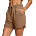 thumbnail image 2 of Sweat Shorts Women Yoga High Waisted Dolphin Shorts Summer Casual Drawstring SweatShorts with Pockets S, 2 of 5
