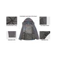 thumbnail image 5 of Men's Waterproof Rain Jacket, Lightweight Rain Coat, Raincoat with Hood for Golf Hiking (Gray Plaid L), 5 of 7
