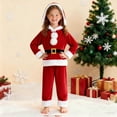 thumbnail image 5 of Christmas Outfits for Toddler Kids Cute Santa Claus Long Sleeve Hooded Top and Pants Matching Sets Children Clothing 0-5 Years, 5 of 6
