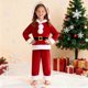 thumbnail image 5 of Conjunto de sudadera con capucha de manga larga para niños. El traje de Papá Noel de invierno es un divertido conjunto de sudadera con capucha de manga larga y pantalones para niños. Poliéster para ni, 5 of 6