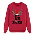 thumbnail image 3 of MIASHUI Pyjama Sensation Familiale Garçons Taille 14 Famille Noël Lettre Imprimée Col Rond Manches Longues Chandail en Molleton Sans Capuche Femmes,TG, 3 of 6