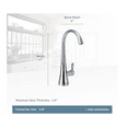 thumbnail image 3 of Moen Brushed Gold Sip Transitional Cold Water Kitchen Beverage Faucet with Optional Filtration System, S5520BG, 3 of 4