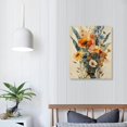 ALEPADNF Vintage Wildflower Canvas Wall Art Neutral Minimalist