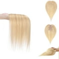 thumbnail image 5 of MY-LADY Woman 100% Remy Real Topper Human Hair Hair Extensions Natural Daily Hair Wigs Straight Hair Piece #06 Light Brown 12inch, 5 of 8
