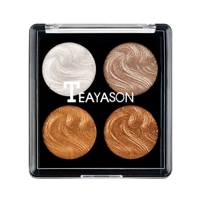 Highlighter Iluminador en Polvo impermeable Brighten Make-up Designer Iluminador 3 Yuyangstore paleta de bronceador de maquillaje