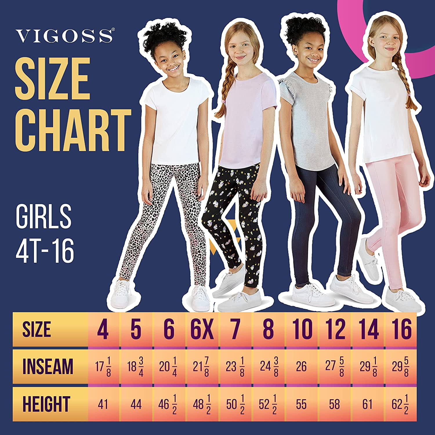 vigoss jean size chart