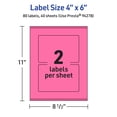 thumbnail image 6 of Avery Printable Rectangle Labels, Bright Pink, 4" x 6", 80ct, 6 of 11