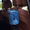 thumbnail image 5 of Round Car Trash Can 7×5.9in Waterproof, Durable, Not Easy To Fade, Easy To Install And Disassemble To Prevent Interior Pollution Royalblue Marble_3, 5 of 7