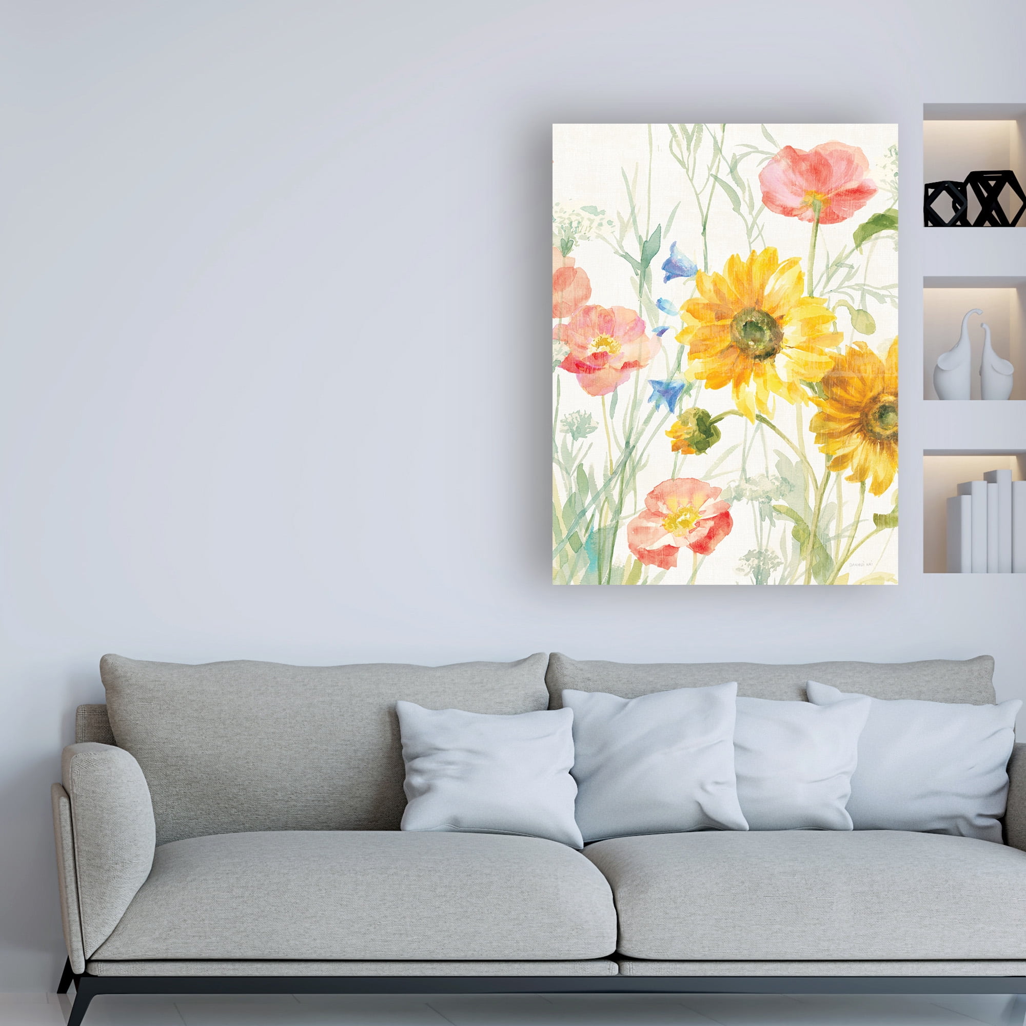 Trademark Fine Art 'Floursack Florals I No Words Crop' Canvas Art by Danhui Nai