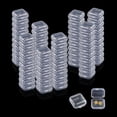 thumbnail image 1 of Sgphrzlt 80 PCS Small Clear Jewelry Containers, Mini Transparent Plastic Bead Storage Box with Hinged Lids, Stackable Trinket Holder Case for Small Items, Crafts, Ring, Necklace, Hardware (B), 1 of 7