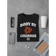 thumbnail image 3 of Funny Body By Churros Retro-Inspired Graphic Design Men's T-shirt, 3 of 4