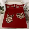 thumbnail image 2 of Homewish Leopard Print Clothes Full Size Sheets, Fashion Cheetah Bed Sheets, Teens Girls Women Sheet Sets, Microfiber Bedroom Decor, 4-Piece, 2 of 7