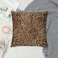 thumbnail image 2 of Chilfamy Leopard Print Pillow Covers Short Plush Square Design Pillowcase Breathable Easy to Change 1PC 18x18in, 2 of 5