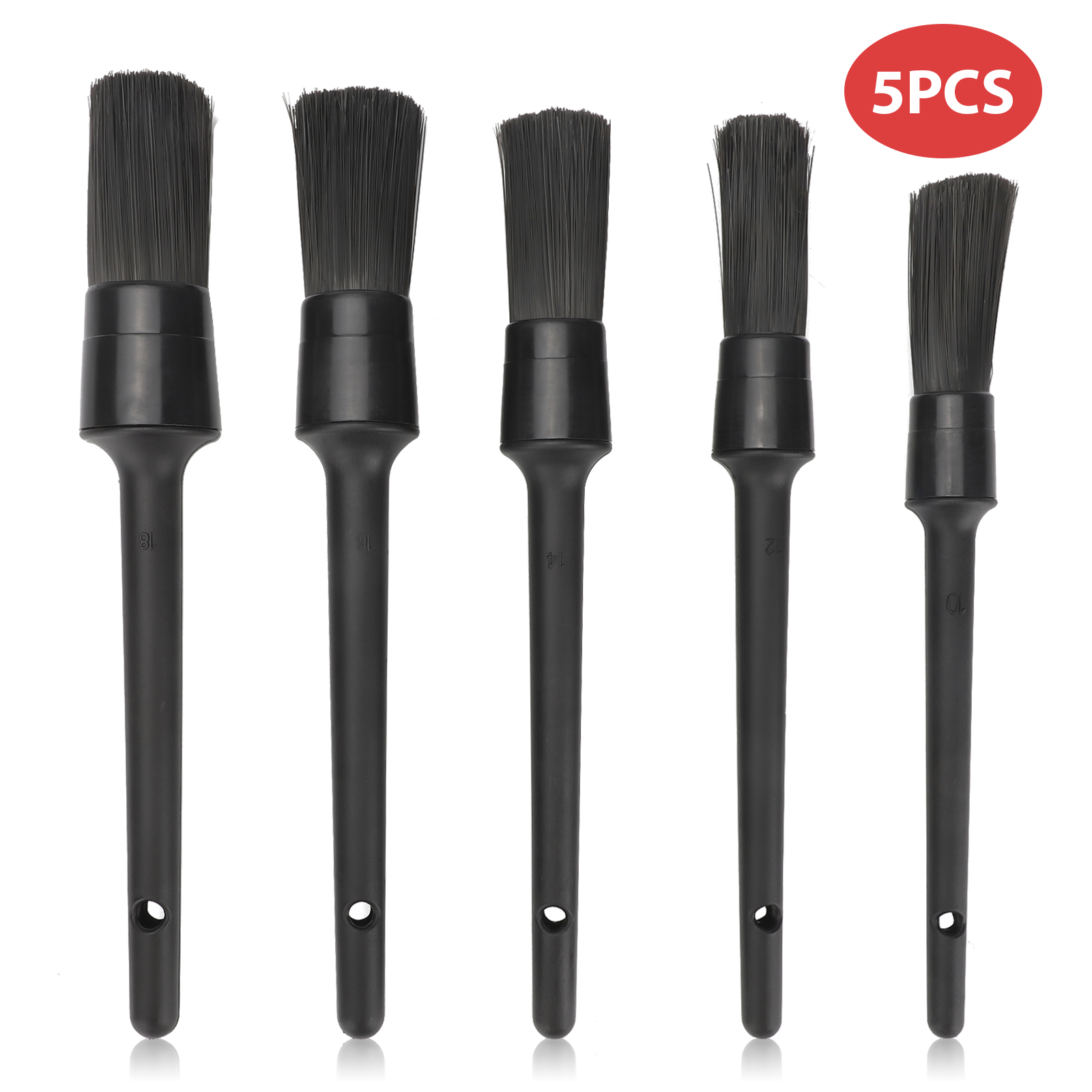 Detailing Brush Set, EEEkit 5 Different Sizes Hair Mixed Fiber Plastic