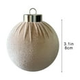 thumbnail image 3 of Bolas De Terciopelo Flocado 1 Bola De Navidad De Terciopelo Flocado De 8cm, Adorno De Plástico Para Colgar En El Árbol, Color Caqui Rkxzt, 3 of 9