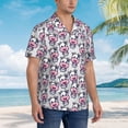 thumbnail image 3 of Honeii Baby Cow Print Men’s Hawaiian Shirt,Classic Button-Down Short Sleeve Shirt, for Beach, Vacation, and Outdoor Activities,Small, 3 of 7