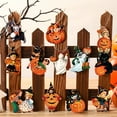 thumbnail image 3 of LAMIRO 24 Pcs Halloween Ornaments Wooden Halloween Decorations for Tree Pumpkin Wood Cutout Vintage Halloween Black Cat Bat Hanging Pendants Retro Halloween Decor for Small Tree Holiday Party Home, 3 of 4