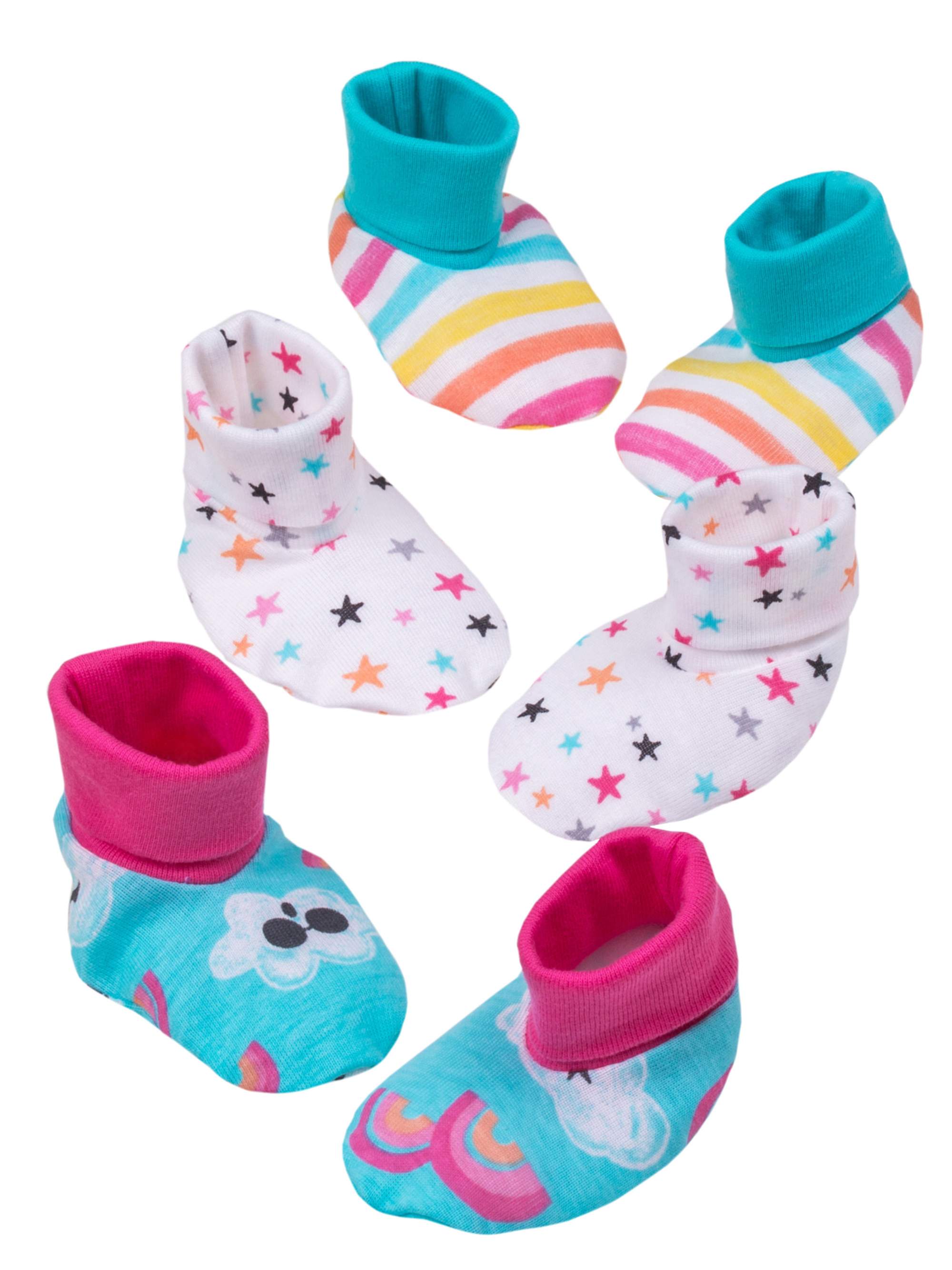Little Star Organic Baby Girl Booties, 3