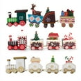 thumbnail image 3 of Christmas Wooden Train Ornaments with Snowman Gingerbread Reindeer Figurine Train Decor Mini Train Decor Set for Christmas Party Christmas Train Ornament Toys for Gift Home Decoration, 3 of 3
