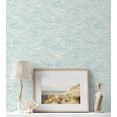 thumbnail image 5 of Seabrook Designs Blue Oasis Seaside Waves Prepasted Wallpaper, 5 of 8
