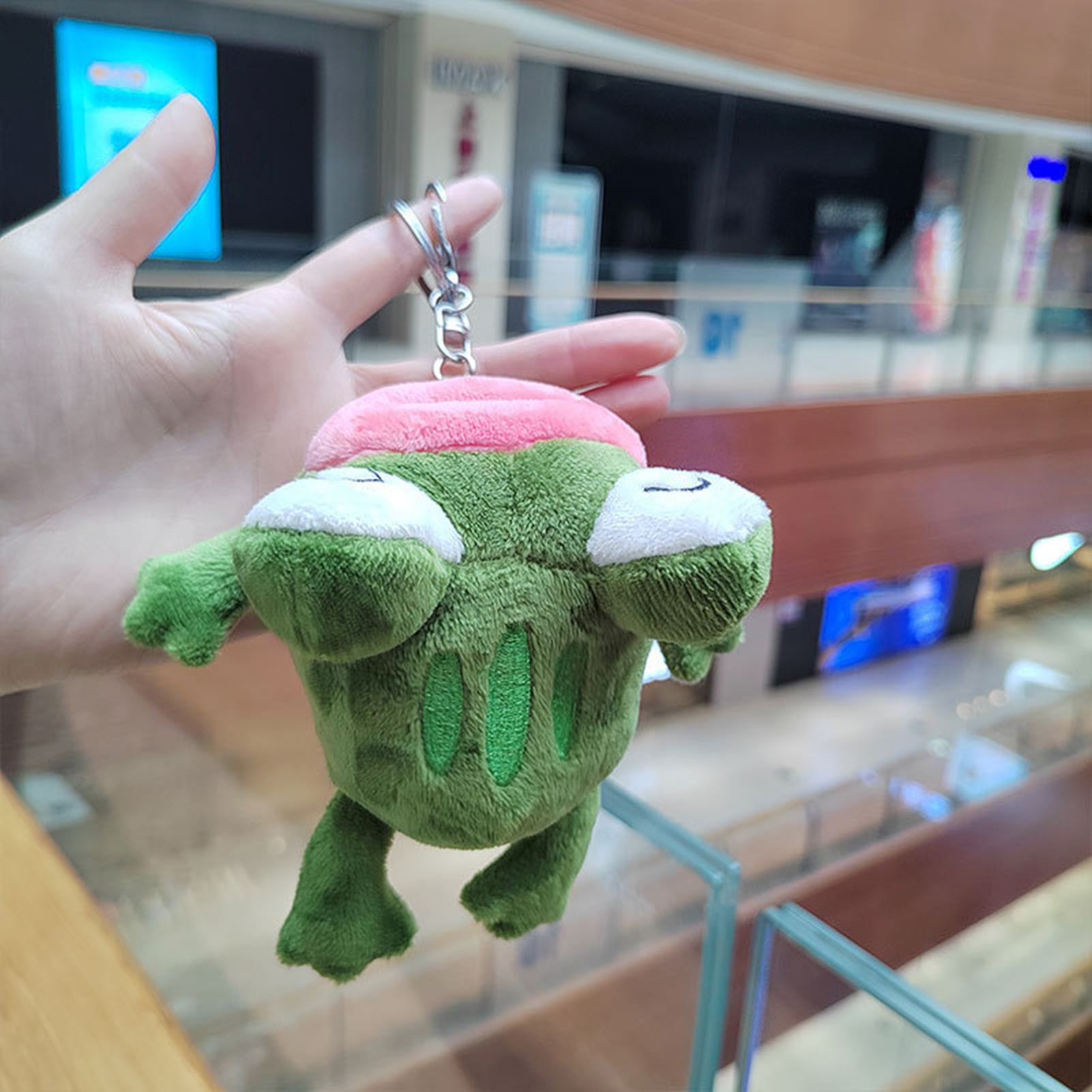 Wholesome Blob the frog keychain