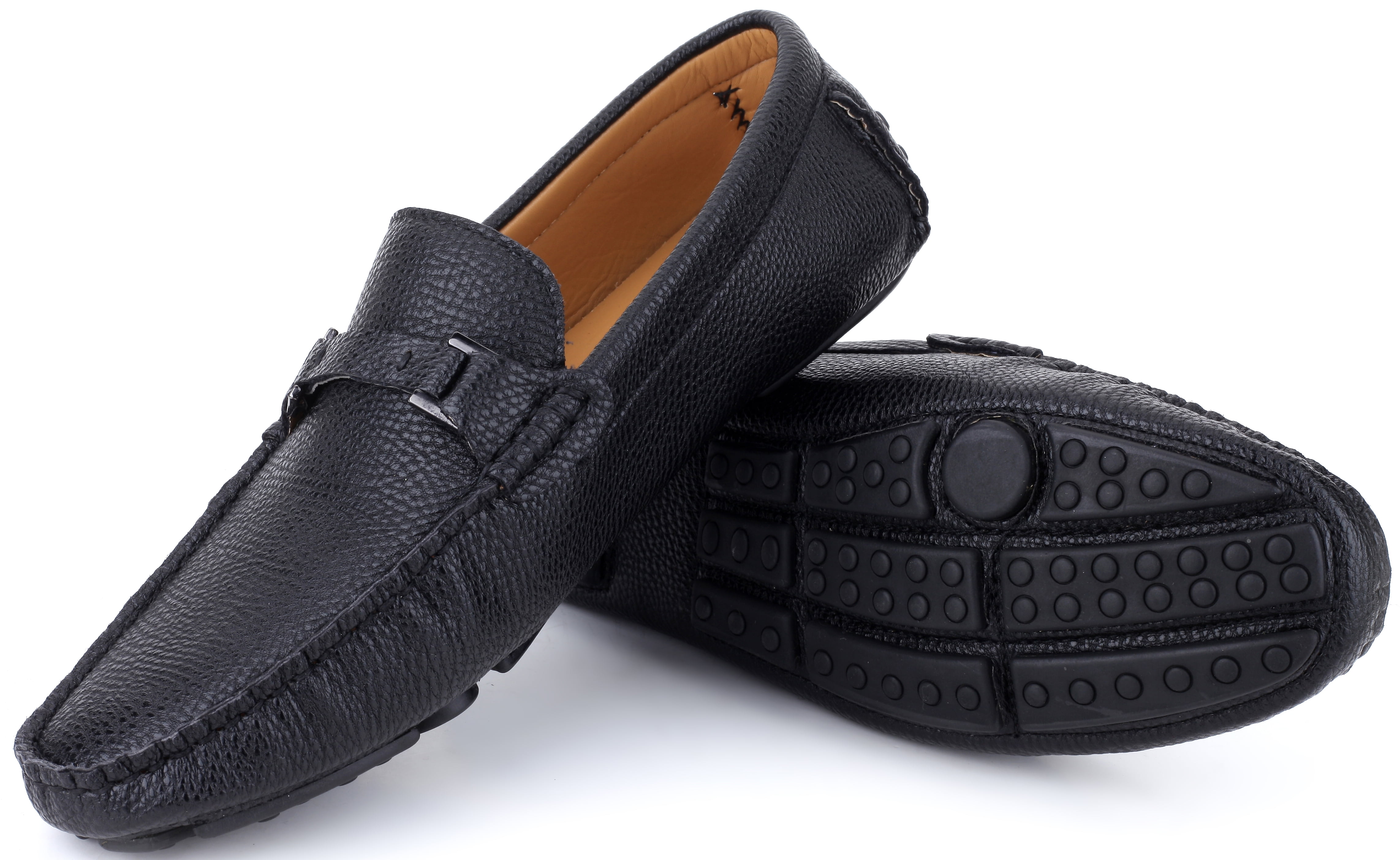 Mio Marino Mens Italian Dress Casual Loafers Slip-on Driving Shoes in Gift Bag 