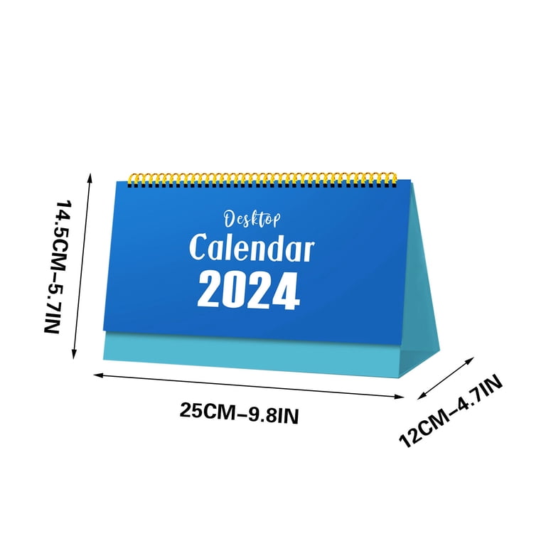 Pompotops 2024 Small Standing Desk Calendar – 18 Months, January2024-  June2025, 9.8*5.7 Inches Annual Desktop Calendar, Vertical Flip Desktop  Calendar, US Holiday - Walmart.com