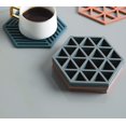 thumbnail image 2 of 6 Pieces of Coasters Retro Coasters Geometric Silicone Coasters Non-Slip Coasters Coasters (2 Types), 2 of 5
