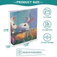 thumbnail image 5 of 3 Ring Binder 1.5 inch Round Rings with Interior Pockets Binders Organizer Office School 1Pack Cute Colorful Bunnies, 5 of 10