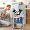 thumbnail image 5 of Yayeee Freestanding Laundry Hamper with Handle Collapsible Large Storage Basket for Clothes, Colorful Seaside, 5 of 7