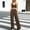 Coffee, variant on Women's Summer 2 Piece Casual Outfit, Round Neck Short Sleeve Button Top Elastic Waist Pants with Side Pockets Solid Lightweight Errands Travel Set Navy L