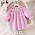 thumbnail image 2 of Tisuna Summer Dresses For Baby Girls Cartoon Print Short Sleeve Crew Neck Dress Comfortable Casual Baby Girls Festival Party Daily Wear With Headband Pink Size 6-9 Months, 2 of 9