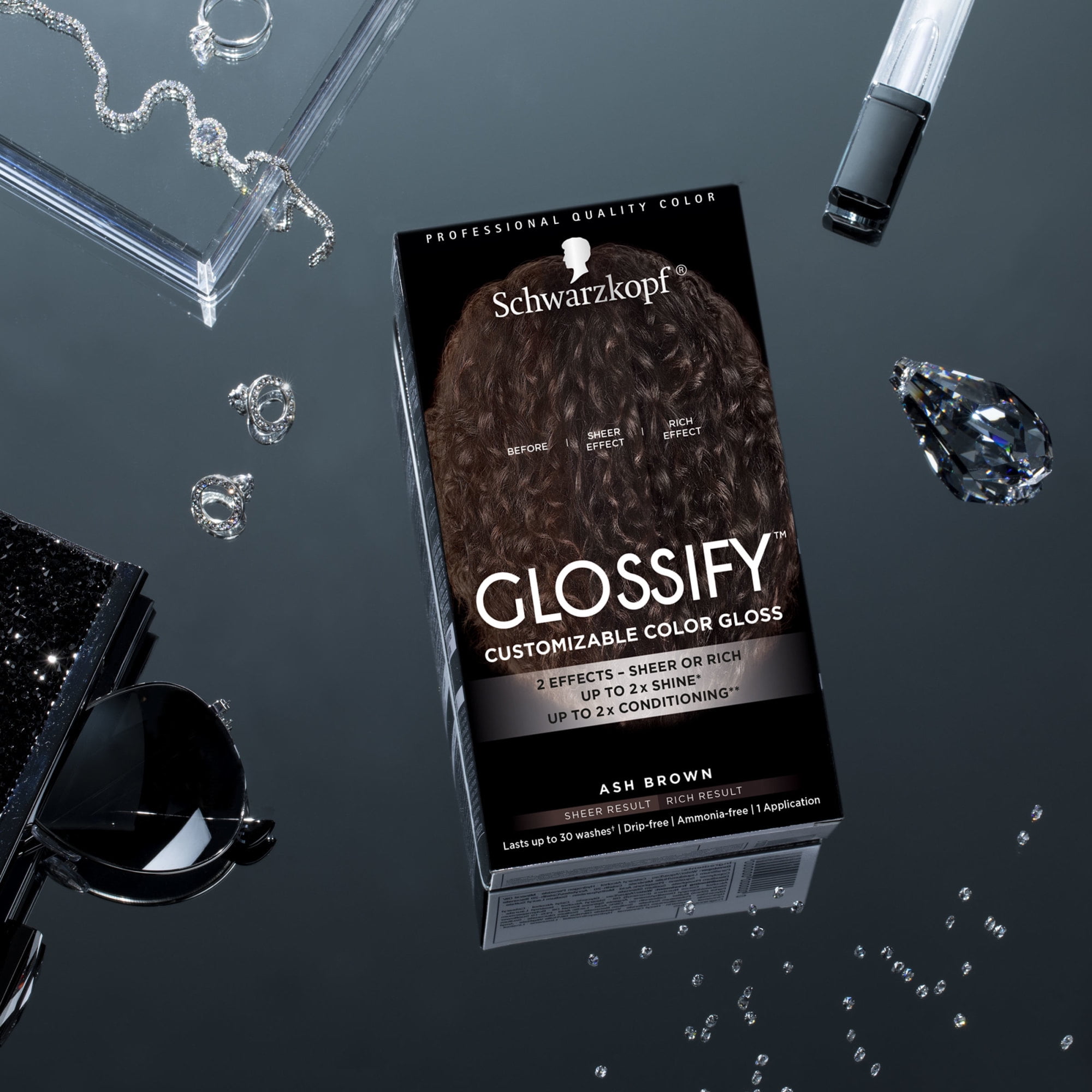 Schwarzkopf Glossify Customizable Color Gloss, Ash Brown