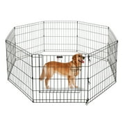 Foldable Metal Pet Exercise Playpen ? Eight 24x24-Inch Panels - Indoor/Outdoor Enclosure with Gate for Dogs Cats or Small Animals by Pet Trex