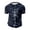 Marine, variante sur T-shirt Respirant en Tricot pour Hommes avec Imprimé Graphique, Léger, Manches Courtes pour Agrafes